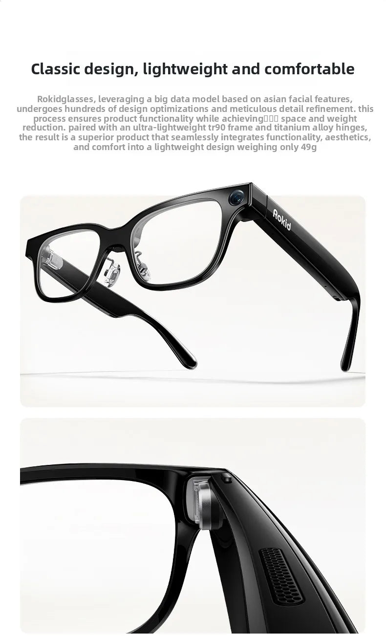 2025 Rokid Glasses Smart Wearable Headset Visual AI Photo Navigation Real-time Face-to-Face Translation Large Model