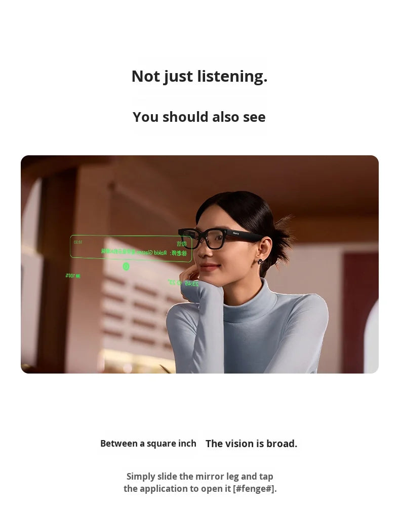 2025 Rokid Glasses Smart Wearable Headset Visual AI Photo Navigation Real-time Face-to-Face Translation Large Model