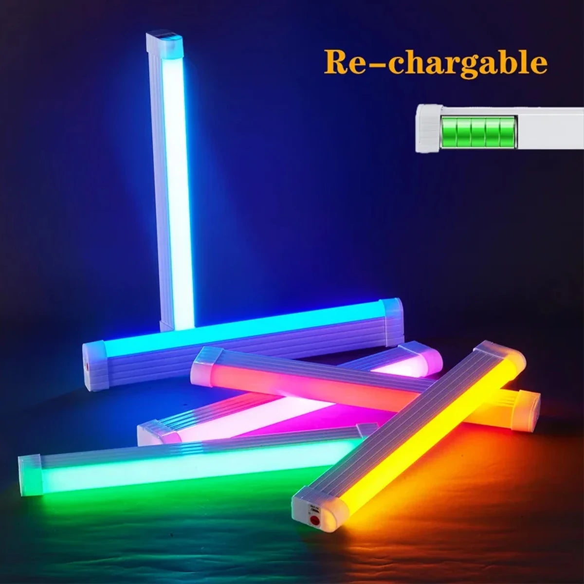 LED Fill Light Recharge Lamp Blue Green Lamp Daily Portable Decor Atmosphere Lighting