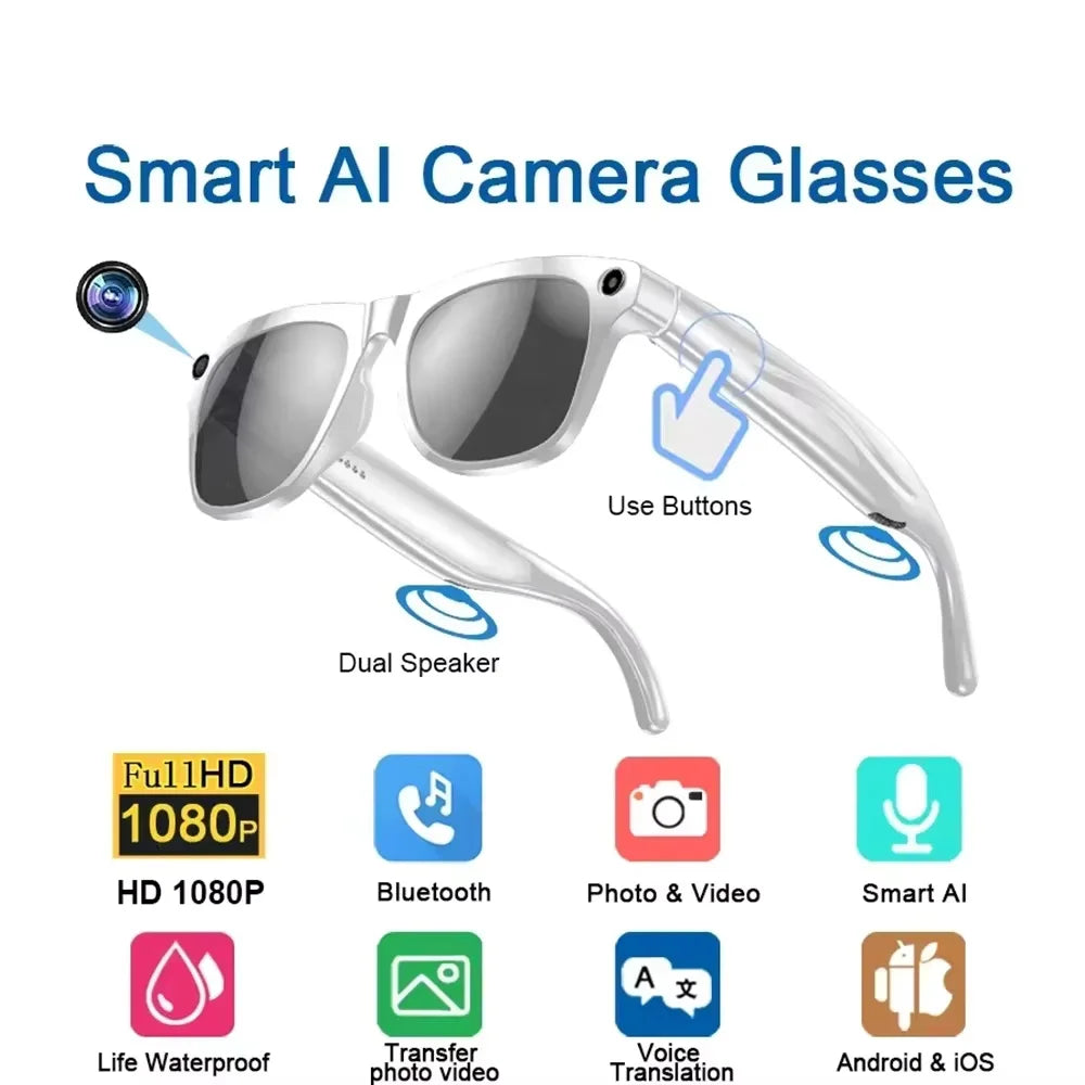 VIVO G300 Smart AI Glasses 1200W pixel AI Shooting Camera HD Photo Video Voice Call Translation Waterproof Bluetooth ChatGPT NEW