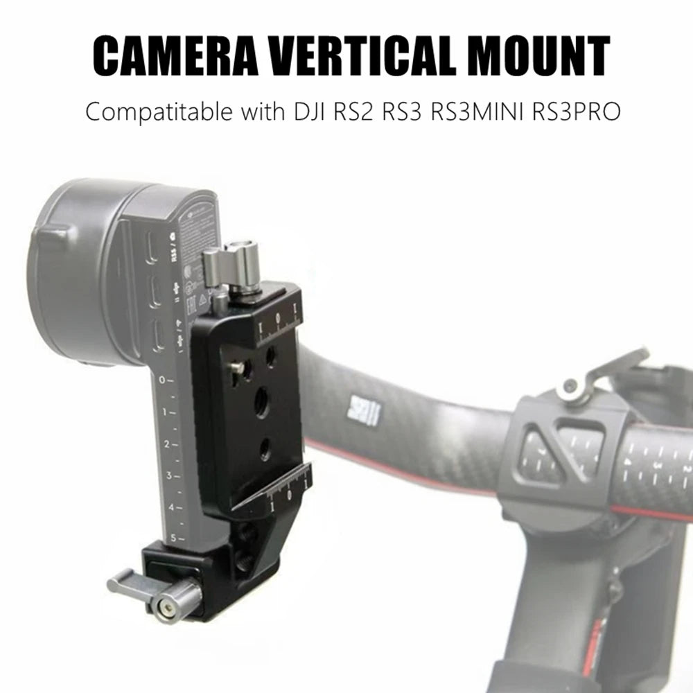 Gimbals Stabilizer Vertical Photography Plate, Camera Vertical Mount Adapter for DJI Ronin RS 2 RS 3 RS 3 Mini RS 3 Pro Gimbas