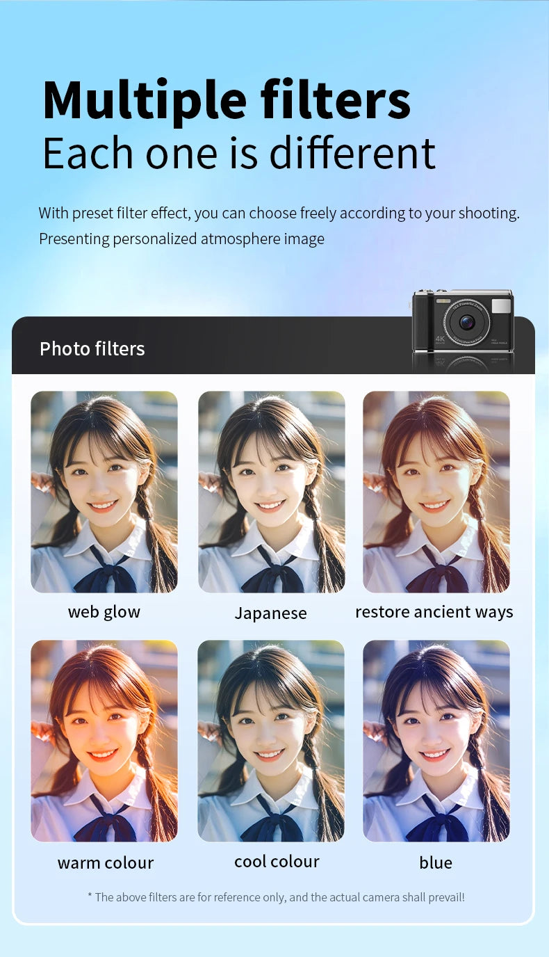 HD 1080P 2.8inch digital Camera Rechargeable Cameras with 16x Zoom Compact Camera 50 Megapixels Cameras for kids Beginner Camera