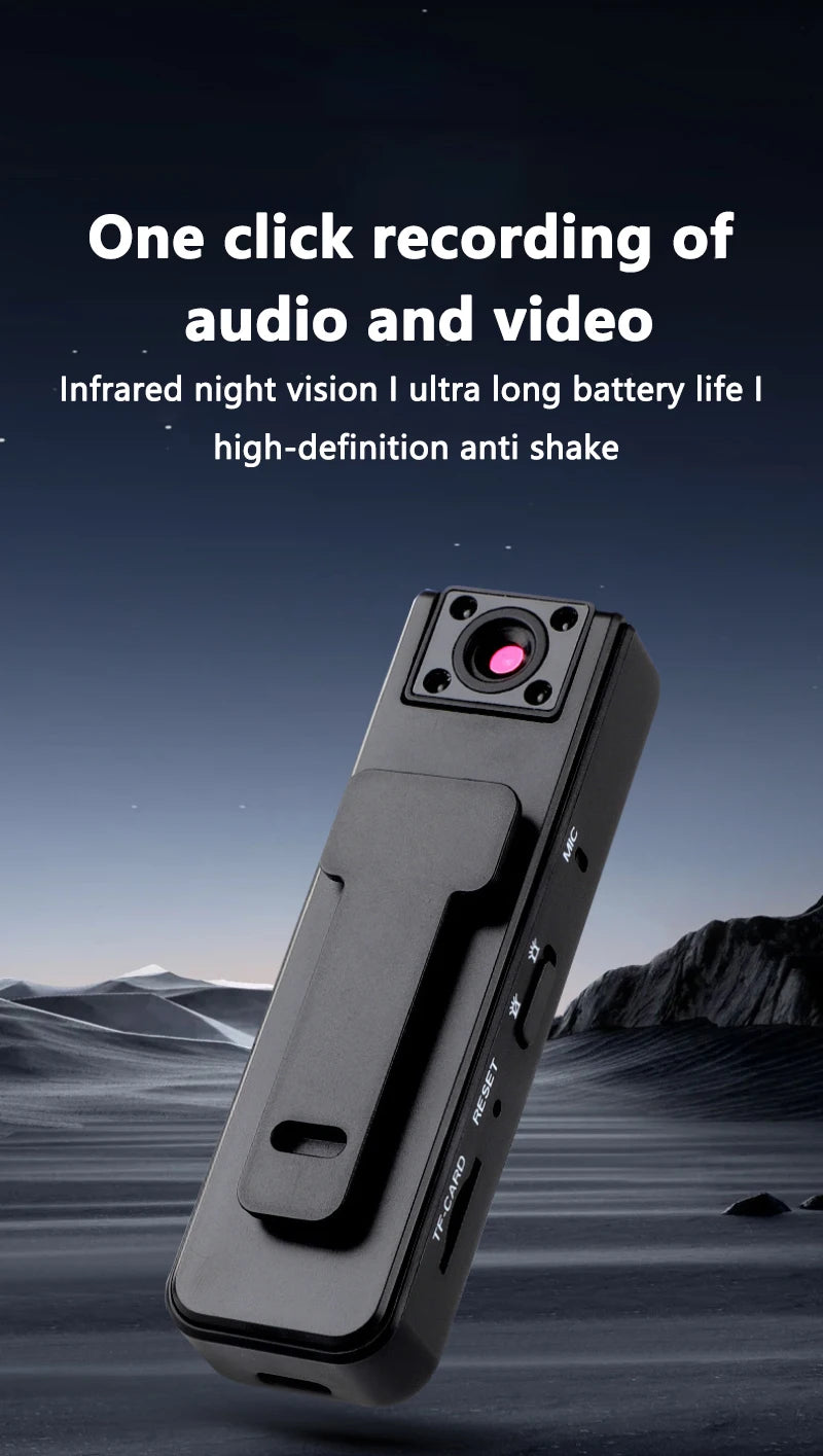 Xiaomi A9 Mini Handheld Camera 1080P HD Infrared Night Vision Back Clip Camera Recorder Outdoor Sports Riding Handheld Camera