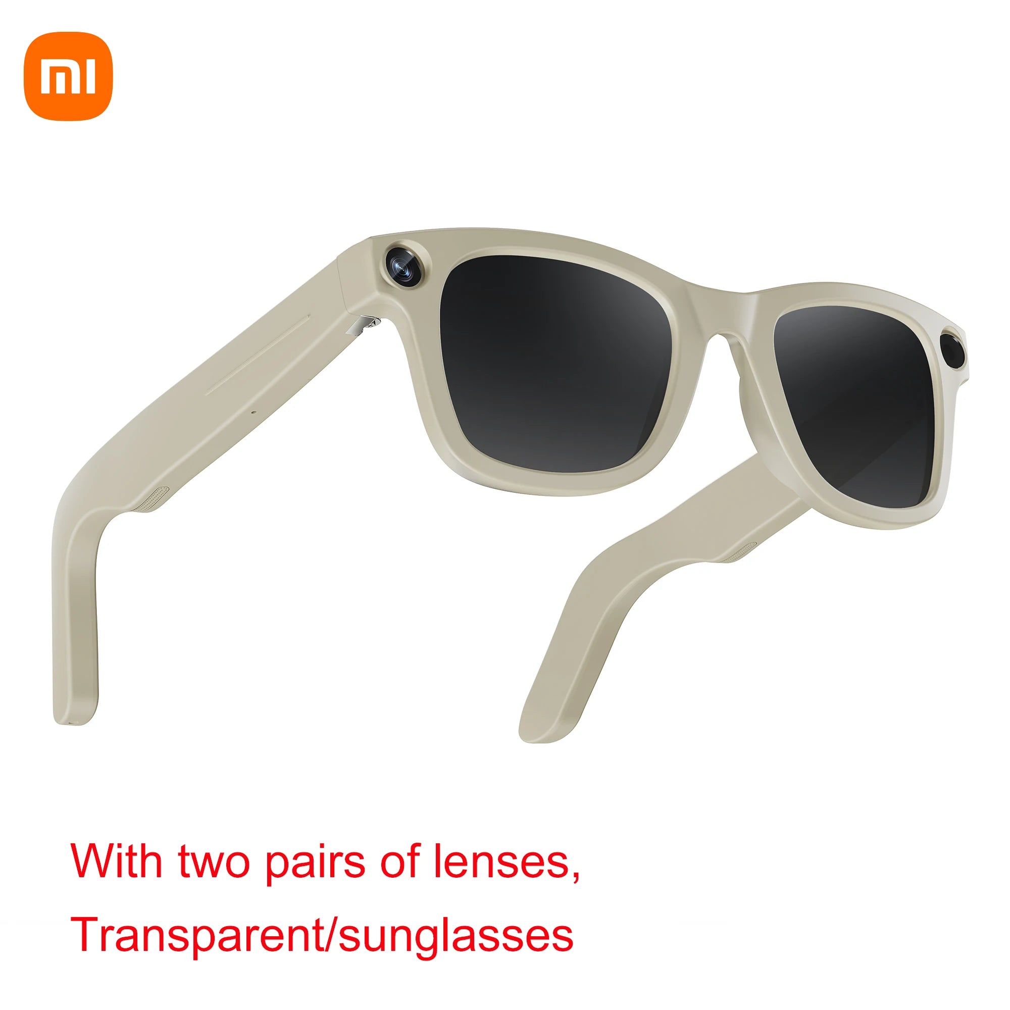 Xiaomi Mijia Smart AI Glasses 800W pixel AI Shooting Camera HD Photo Video Voice Call Translation Waterproof Bluetooth Glasses