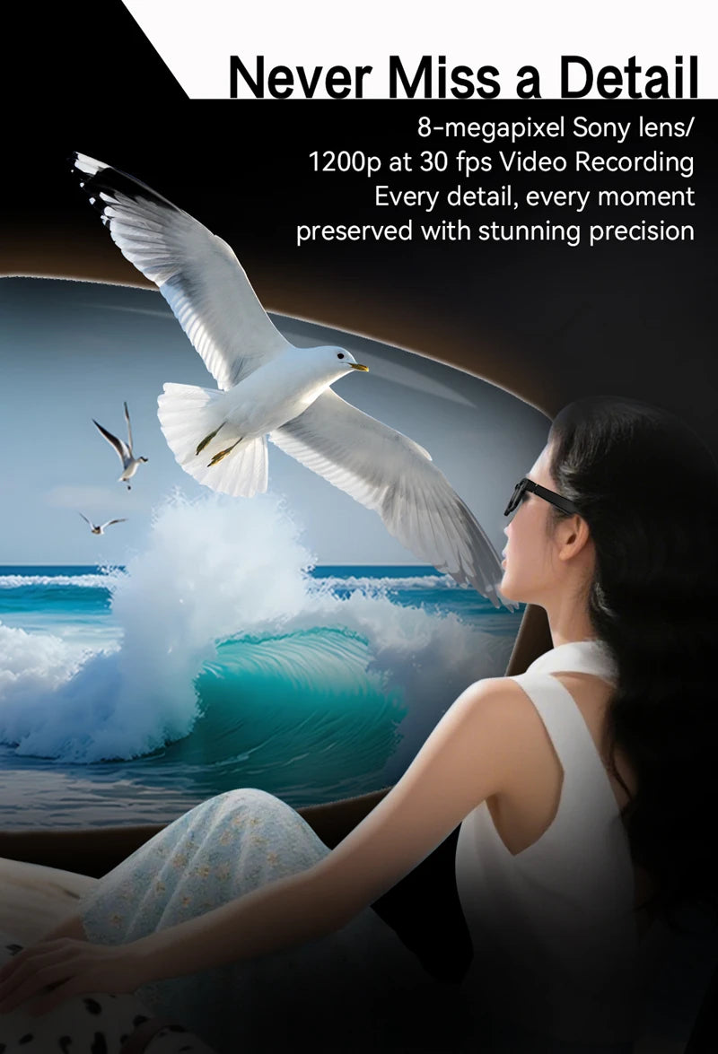 Xiaomi Smart Glasses With 8 Megapixel Camera Micro Camera Photography Video Recording Ai Translation Music Control Glasses