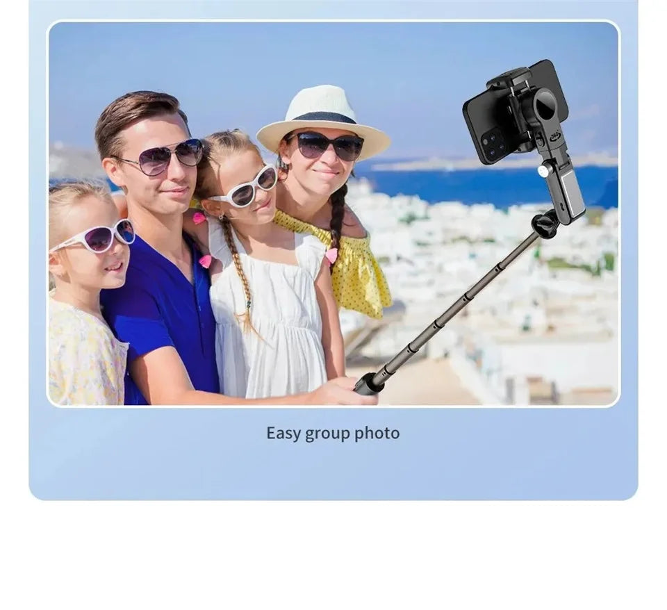 FANGTUOSI 360 Rotation Gimbal,Selfie Stick Tripod With Shutter Fill Light Following Shooting,Stabilizer for Smartphone Live/Vlog