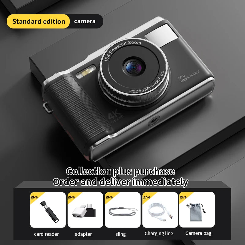 HD 1080P 2.8inch digital Camera Rechargeable Cameras with 16x Zoom Compact Camera 50 Megapixels Cameras for kids Beginner Camera