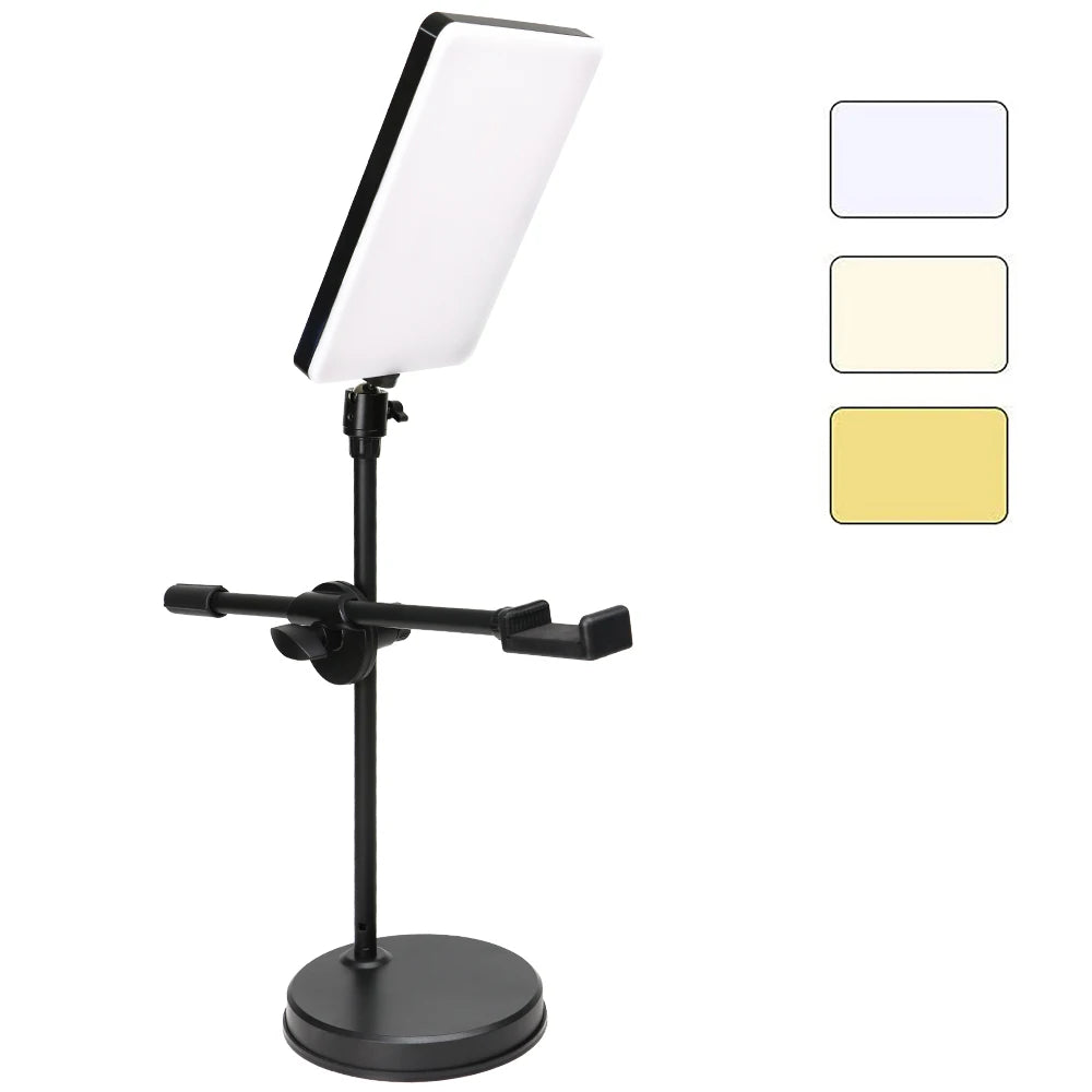 LED Video Light With Professional Tripod Stand Remote Control Dimmable Panel Lighting Photo Studio Live Photography Fill-in Lamp