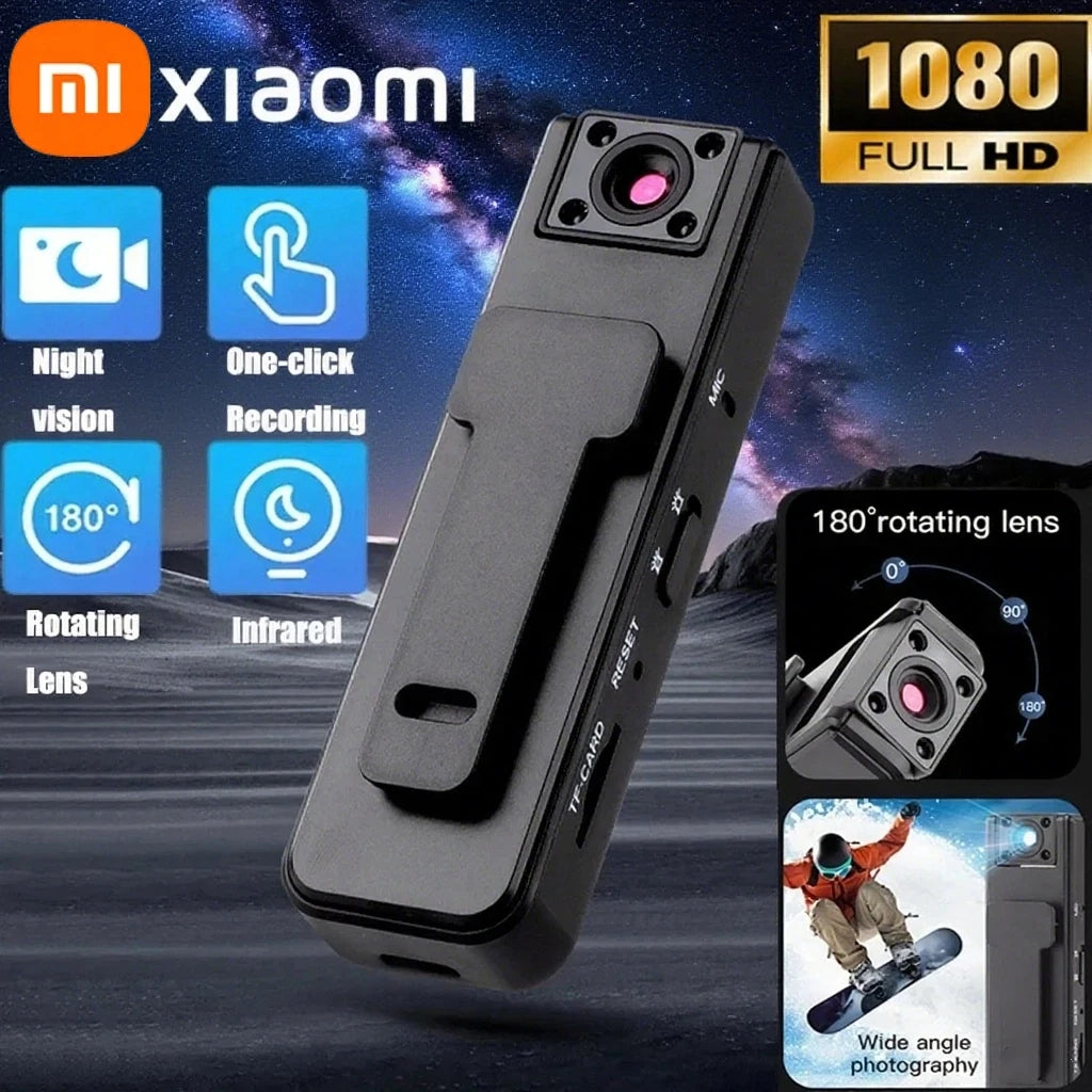 Xiaomi A9 Mini Handheld Camera 1080P HD Infrared Night Vision Back Clip Camera Recorder Outdoor Sports Riding Handheld Camera