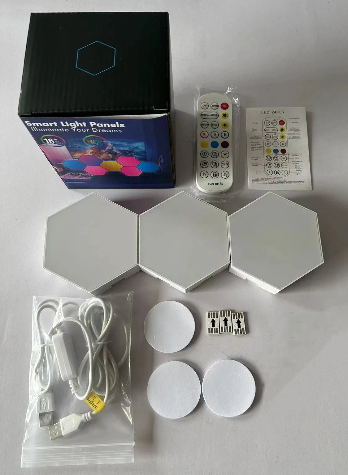 Tuya Smart RGB Quantum Light DIY Decor LED Wall Lamp APP Sound Pickup Game Room Music Rhythm Festival Atmosphere Esports Light