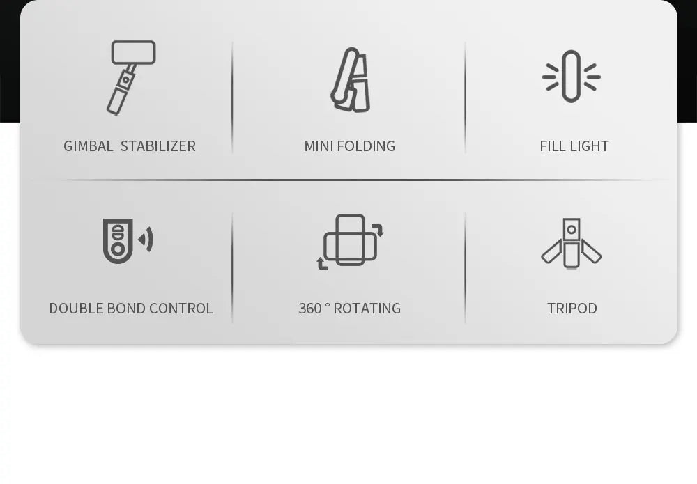 Handheld Gimbal Stabilizer Selfie Stick L09 Bluetooth Mobile Phone Holder Adjustable Fill Light Selfie Stand For IPhone/Xiaomi