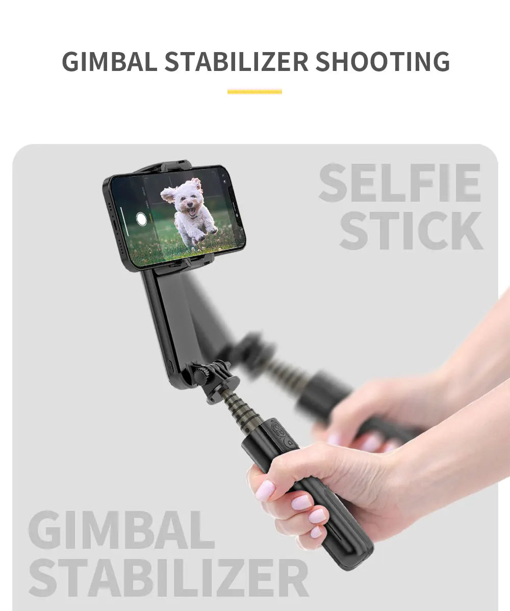 Handheld Gimbal Stabilizer Selfie Stick L09 Bluetooth Mobile Phone Holder Adjustable Fill Light Selfie Stand For IPhone/Xiaomi