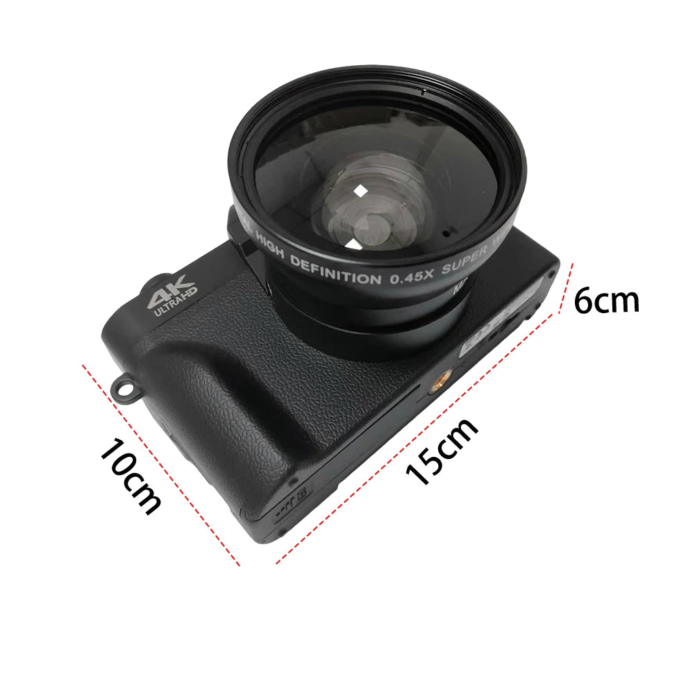 HD Digital Camera 4K 16X 48MP Zoom Vlogging Camera Flip Screen Wifi Recorder Lithium battery 1500MA HDMI-Compatible interface