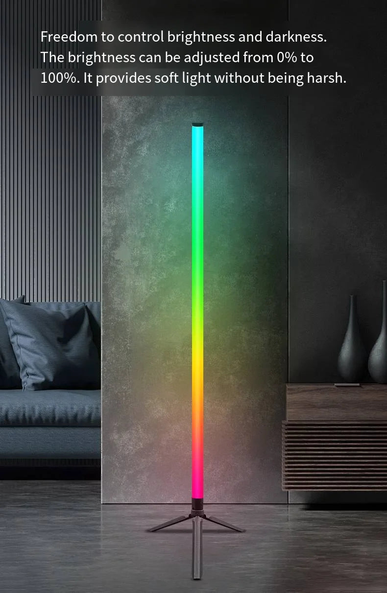 1PC RGB Floor Lamp RGB Corner Floor Lamp Bedroom Ambient Lighting Scandinavian Style Color Changing Dimmable Soft Lighting