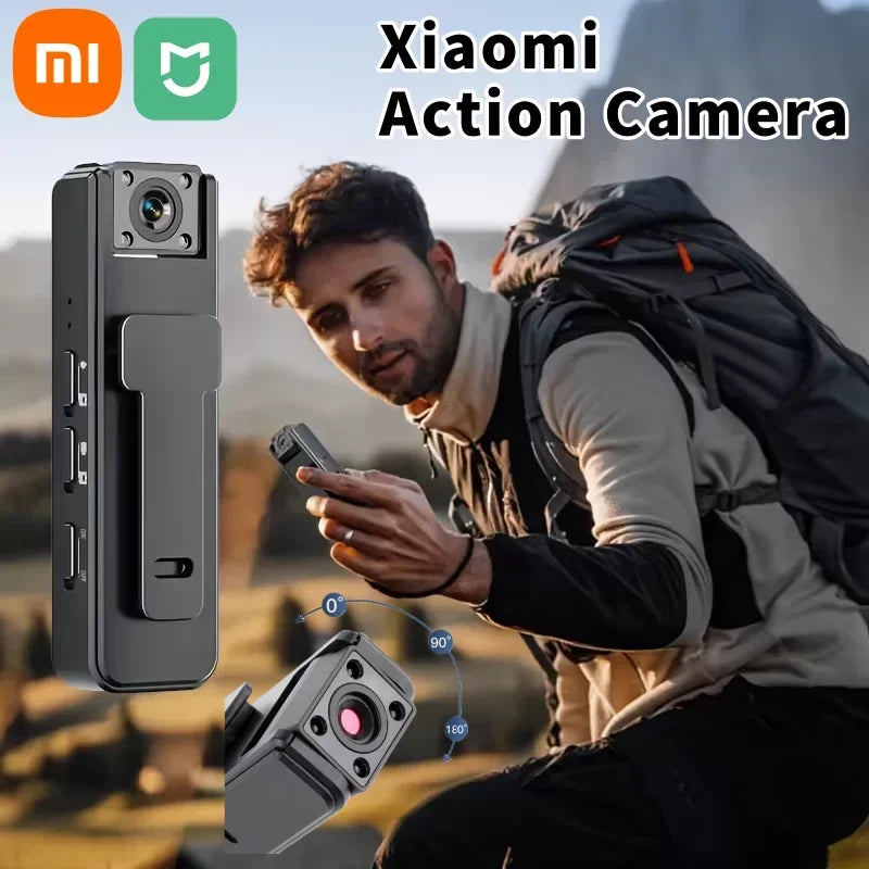 Xiaomi A9 Mini Handheld Camera 1080P Full HD Infrared Night Vision Back Clip Design Outdoor Sports Riding Recorder 2025 Hot Sale