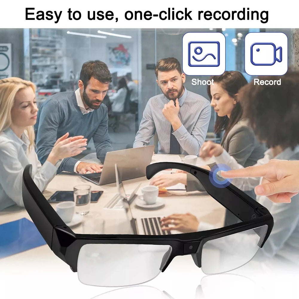 New Intelligent Video Glasses, Equipped With Ultra-high Definition 4k Mini Camera, Capable Of Recording Videos And Playing Music