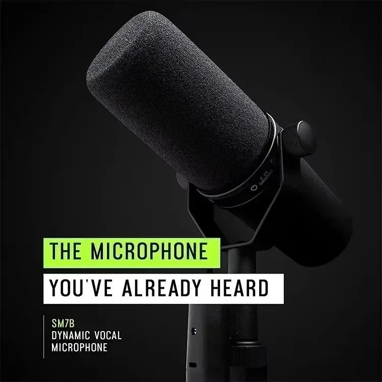 New SM7B Professional Dynamic Cardioid Microphone For Live Vocals Recording Performance Studio Selectable Frequency Response Mic