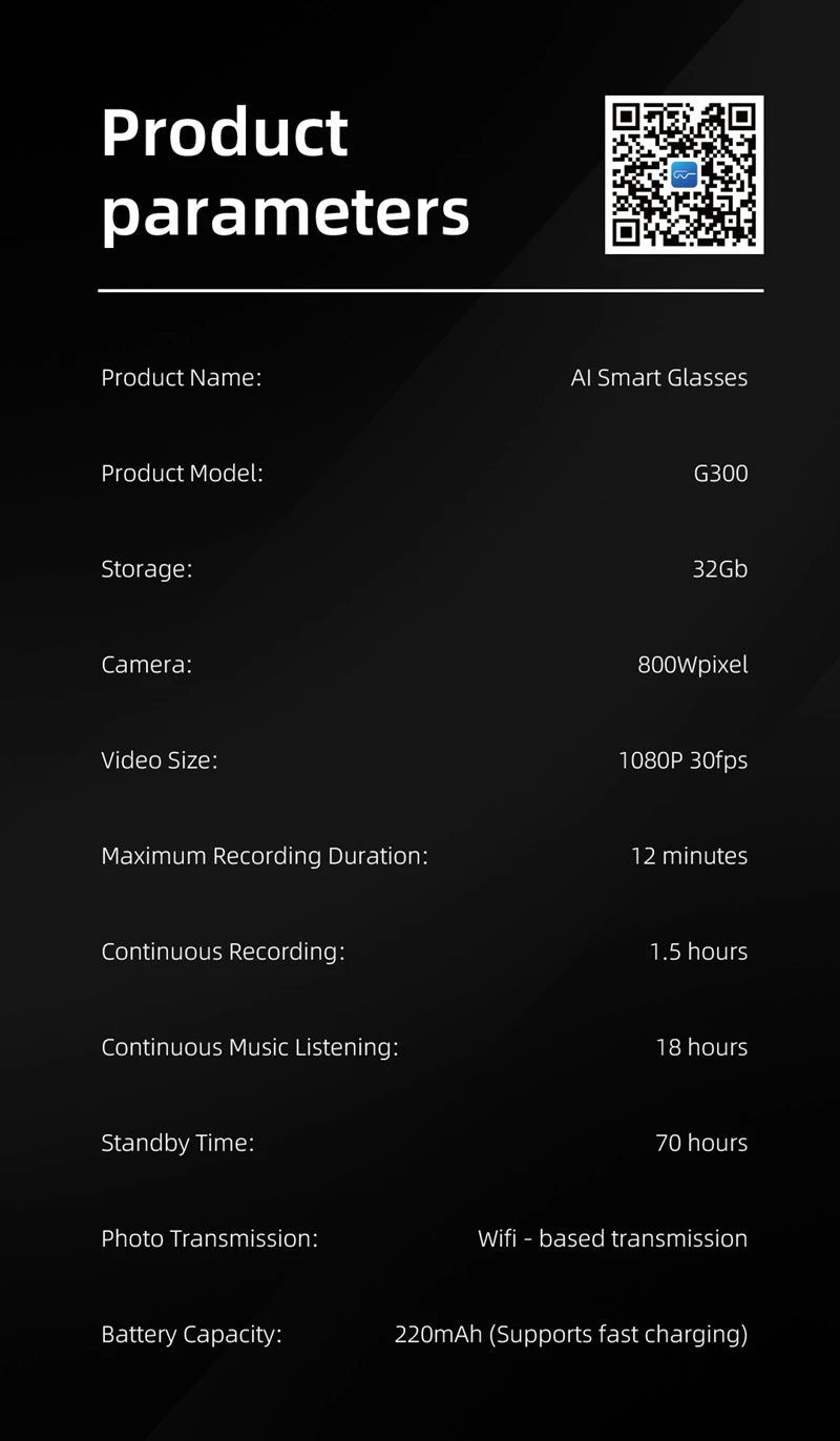 Xiaomi Mijia Smart AI Glasses 800W pixel AI Shooting Camera HD Photo Video Voice Call Translation Waterproof Bluetooth Glasses