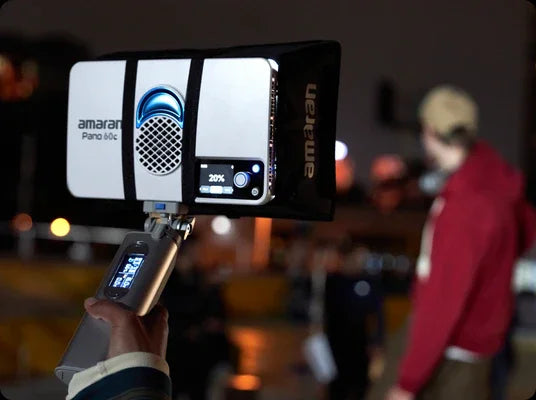 amaran Pano 60c 2-Light Kit Panel Lights 60W RGBWW LED Video Studio Light w/Light Stand for Video Recording Game Streaming