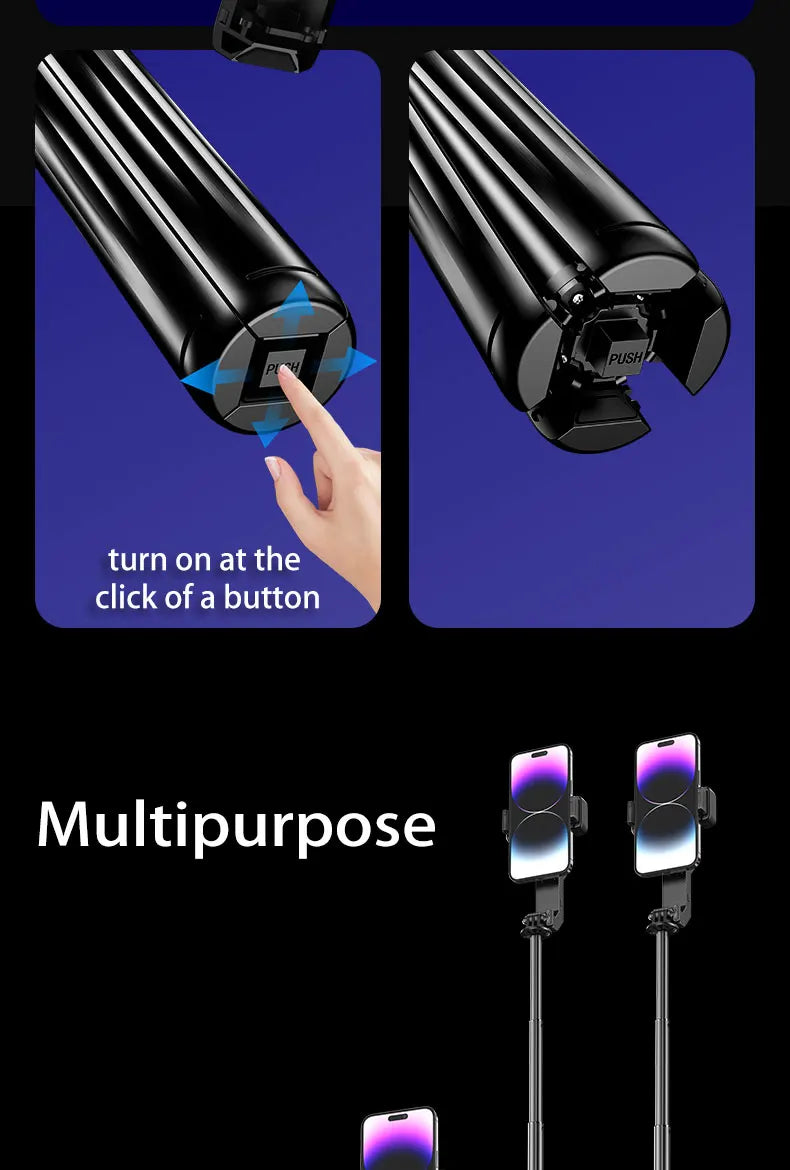 Q31 Gimbal Stabilizer Single-Axis Handheld Selfie Stick Tripod with Auto Face Tracking & Fill Light for Mobile Phone