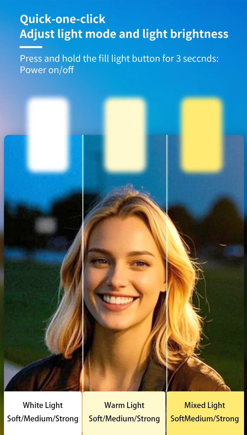 Gimbal Stabilizer Fill Light Selfie Stick Foldable Wireless Tripod with Bluetooth Shutter Monopod for IOS Android Live Streaming