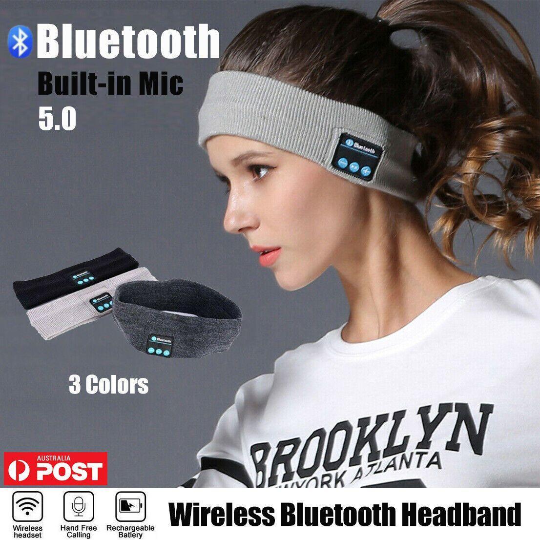 Wireless Bluetooth Headband Earphone Stereo Sport Headphone Headset Sleep New