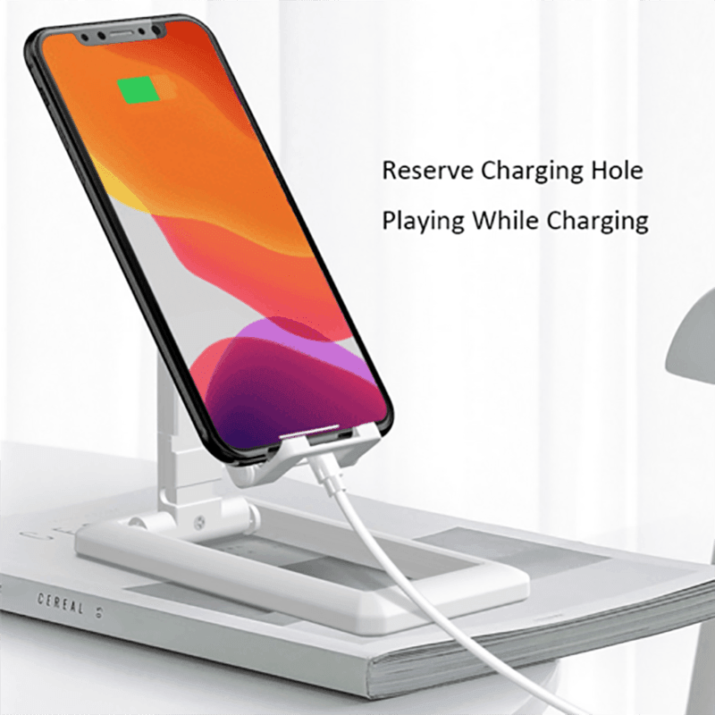 Foldable Adjustable Desk Stand Holder for Mobile Phone and Tablet Up to 10 Inch