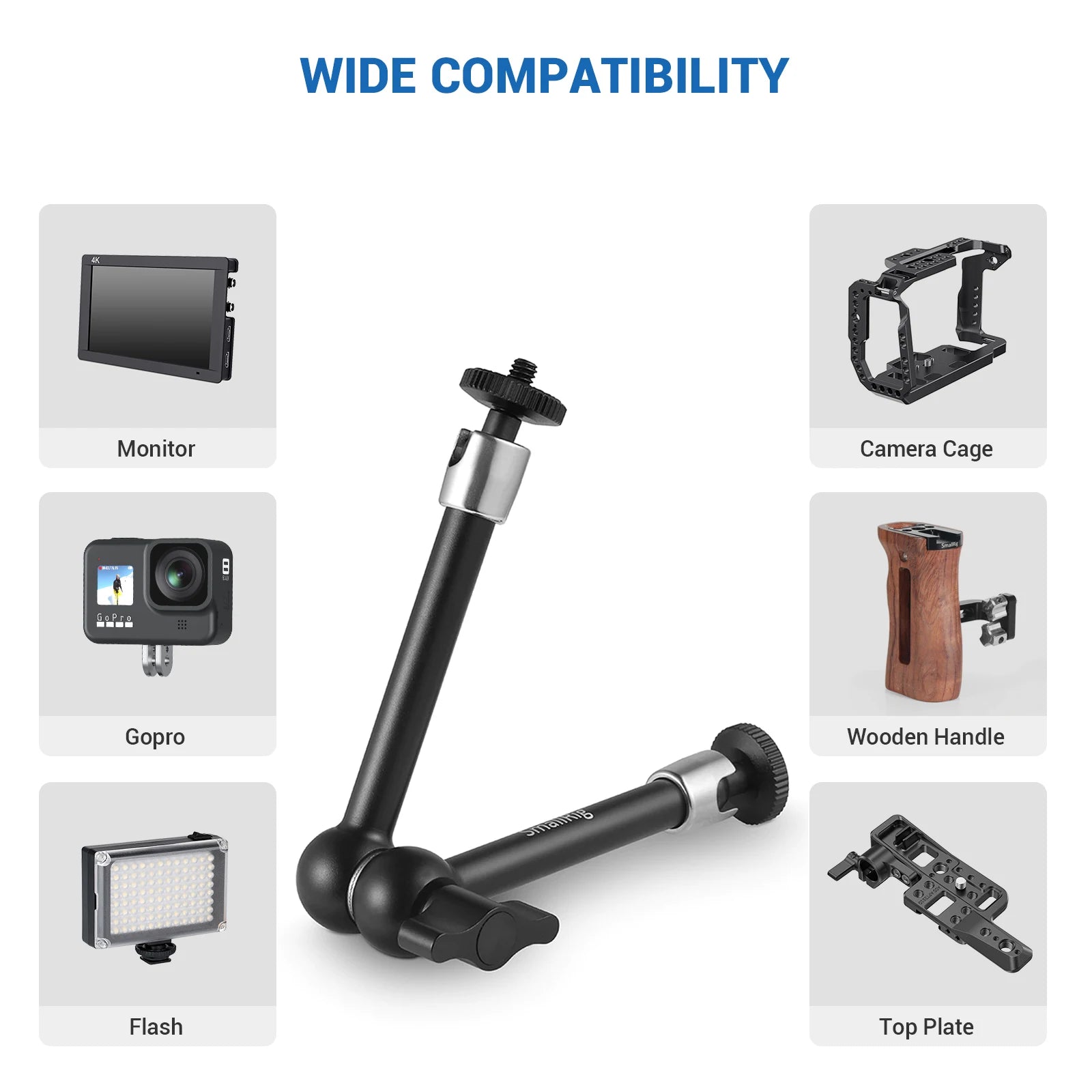SmallRig Articulating Arm 5.5/9.8/11 inches Adjustable Friction Magic Arm For DSLR LCD Monitor LED Light Camera Accessories