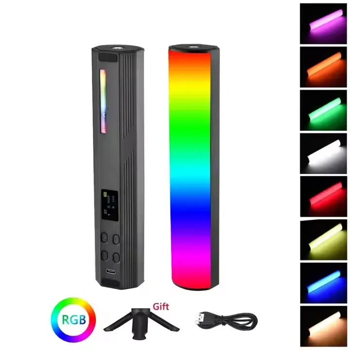 W200 LED RGB Soft Light Tube Light Handheld Photography Stick Creative Video Fill Handheld Led Light Stick 360 Full Color