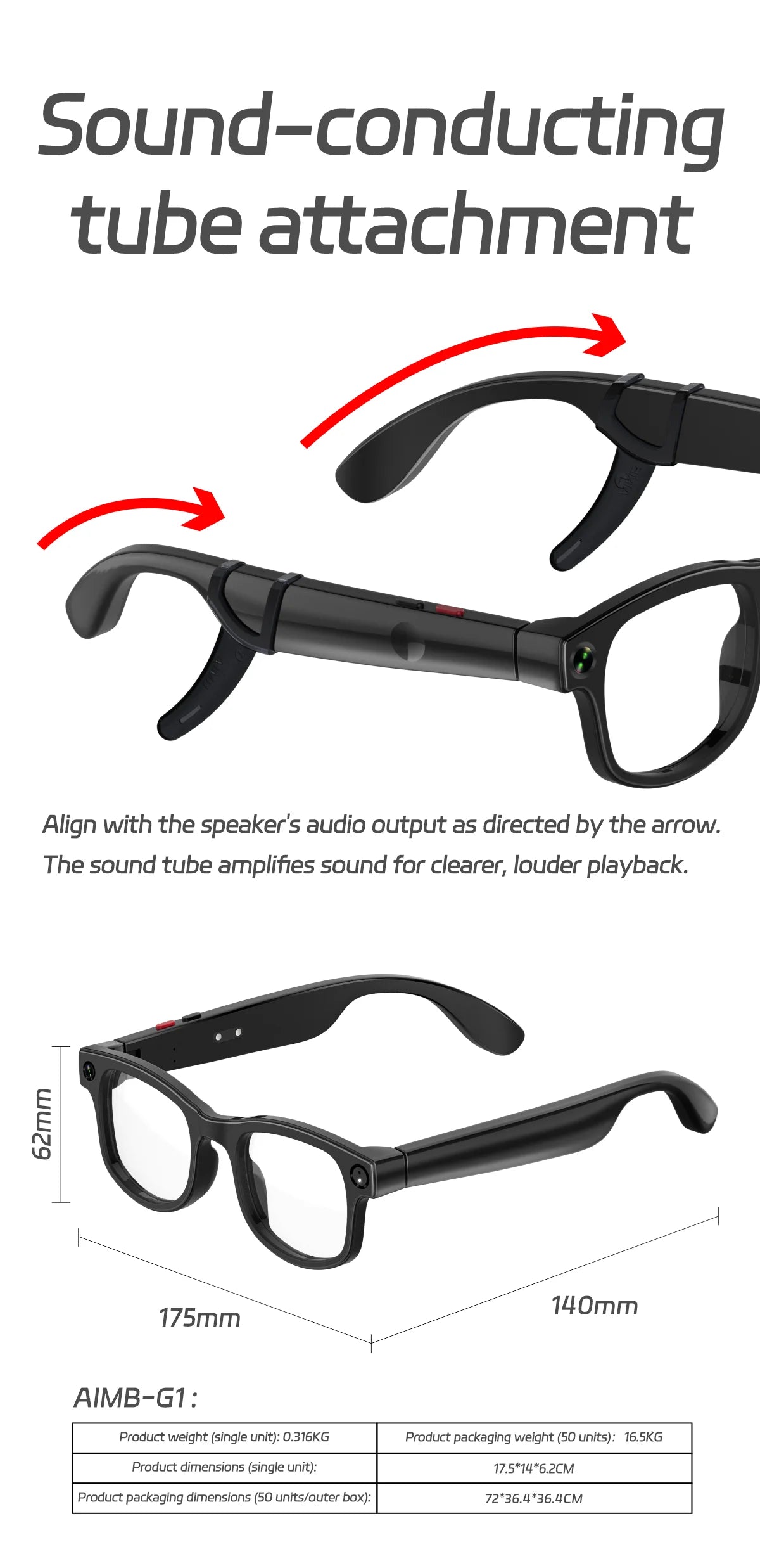 Best Selling Multifunctional for BT G1 Translation Camera Smart Glasses for Men and Women AI Headset in Black Color