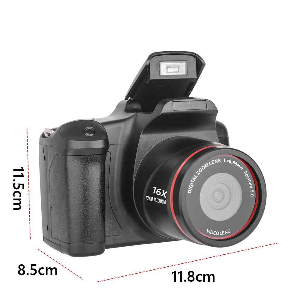 1080P 16MP Versatile Digital Camera 16X Zoom Camcorder with 2.4 Inch LCD Screen Video Recorder for Photography and Video