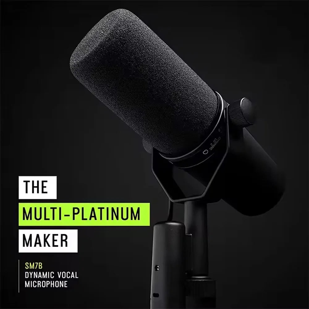 New SM7B Professional Dynamic Cardioid Microphone For Live Vocals Recording Performance Studio Selectable Frequency Response Mic