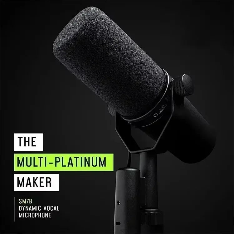 New SM7B Professional Dynamic Cardioid Microphone For Live Vocals Recording Performance Studio Selectable Frequency Response Mic