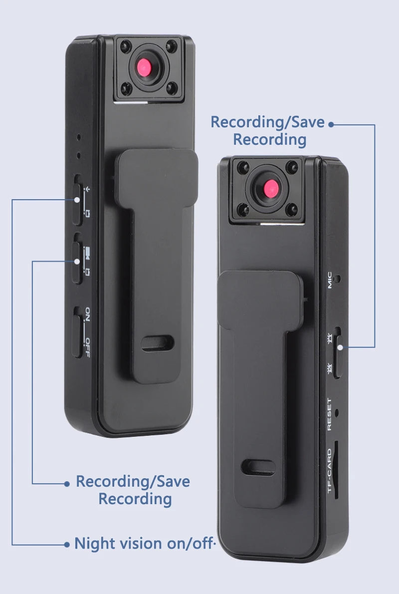 Xiaomi A9 Mini Handheld Camera 1080P HD Infrared Night Vision Back Clip Camera Recorder Outdoor Sports Riding Handheld Camera