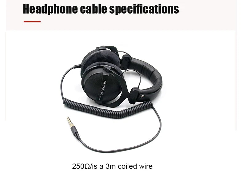 Hot Sale DT770 PRO Studio Dynamic Headphones Closed-Back 80/250 Ohm Professional Monitor Headset   for Recording/