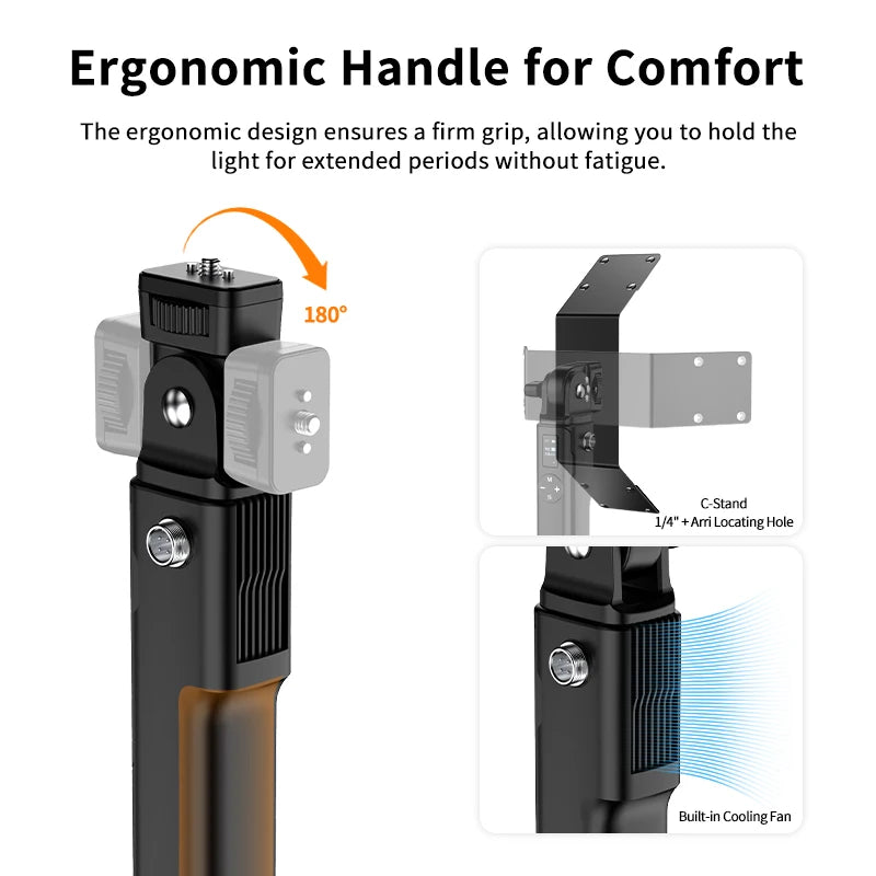 Ulanzi AL60 60W / AL120 120W Inflatable Air Tube Light APP Control LED Video Light Bi-Color Light Stick w Handle for Photography