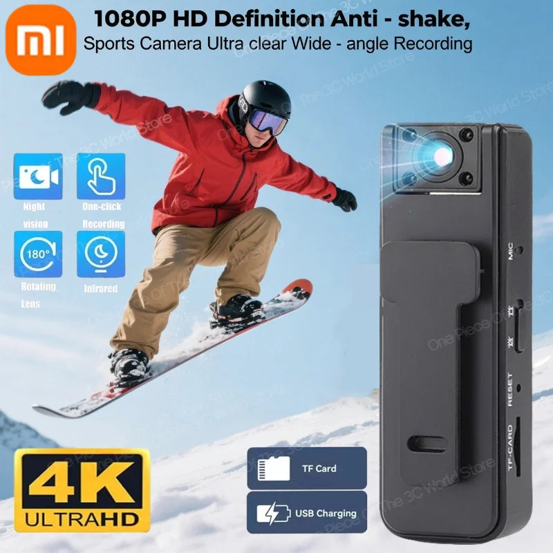 Xiaomi A9 Mini Handheld Camera 1080P Full HD Infrared Night Vision Back Clip Design Outdoor Sports Riding Recorder 2025 Hot Sale