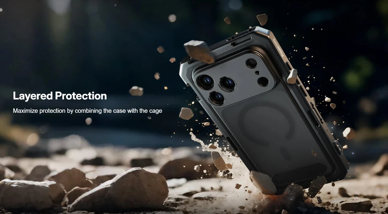 SmallRig for iPhone 17 Pro/iPhone 17 Pro Max Basic Cage,Flagship Cage, Mobile Dual Handheld Phone Cage Kit, 5540/5541/5542/5543