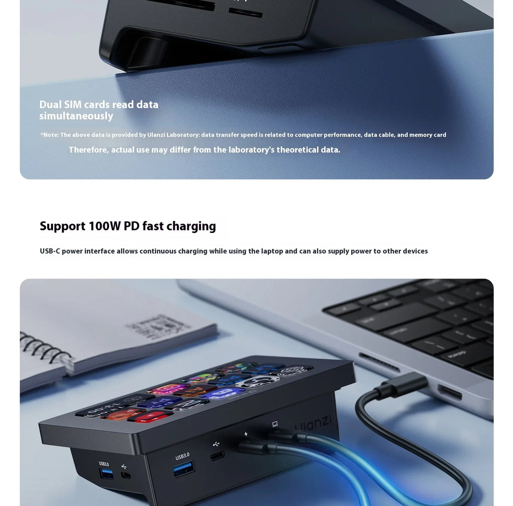 Ulanzi D200H Stream deck Production Console and Studio Controller 13 LCD Keys Streamdeck for Vlog Content Creation Video Editing