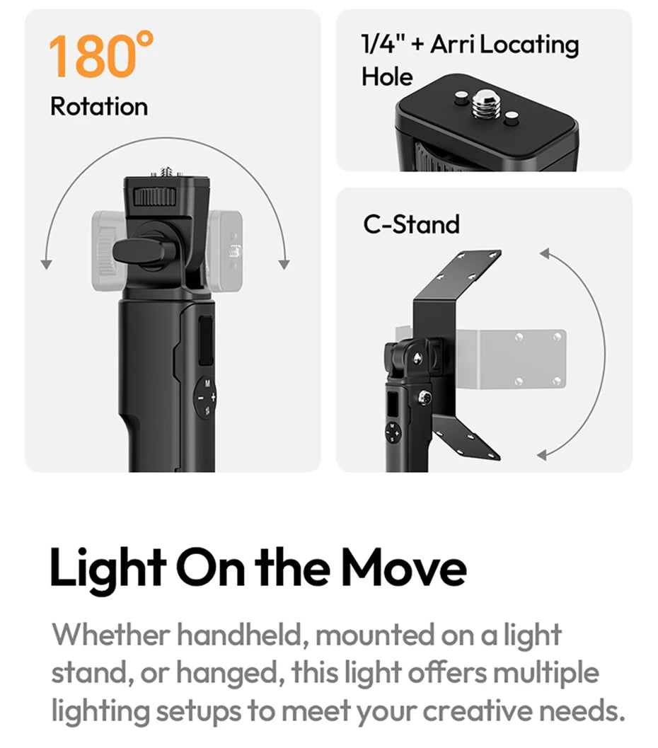 Ulanzi AL60 60W / AL120 120W Inflatable Air Tube Light APP Control LED Video Light Bi-Color Light Stick w Handle for Photography