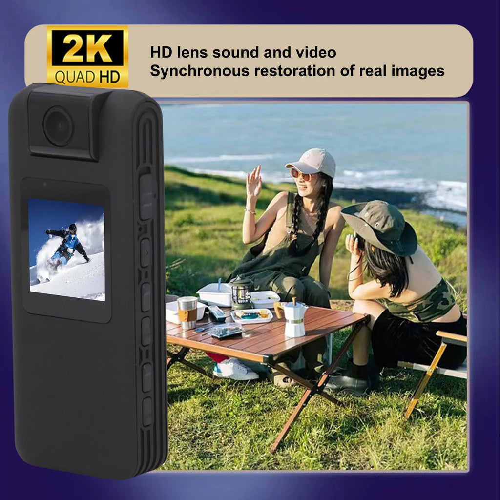 Body Video Recorder Body Worn Camera FHD 1080P 1.3 Inch LCD Screen 180 Degree Rotatable Lens Cycle Recording Wearable Camcorder