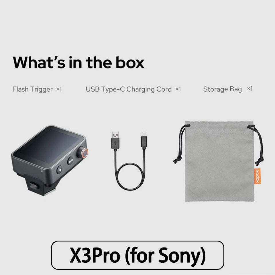 Godox X3Pro TTL Wireless Flash Trigger 2.4GHz Wireless X System Bluetooth Integration APP Control Fast Charging Long Runtime