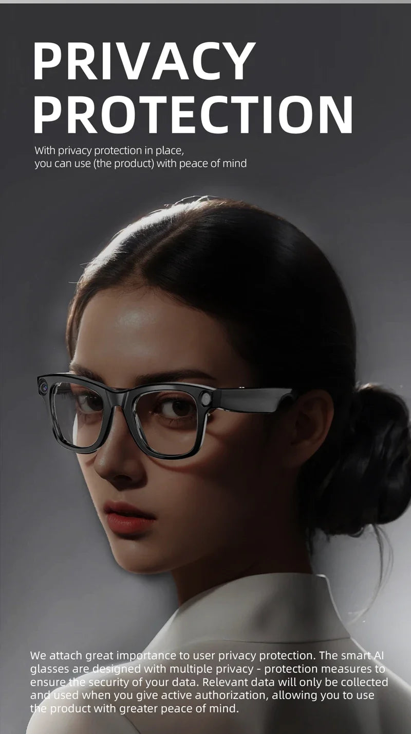 VIVO G300 Smart AI Glasses 1200W pixel AI Shooting Camera HD Photo Video Voice Call Translation Waterproof Bluetooth ChatGPT NEW