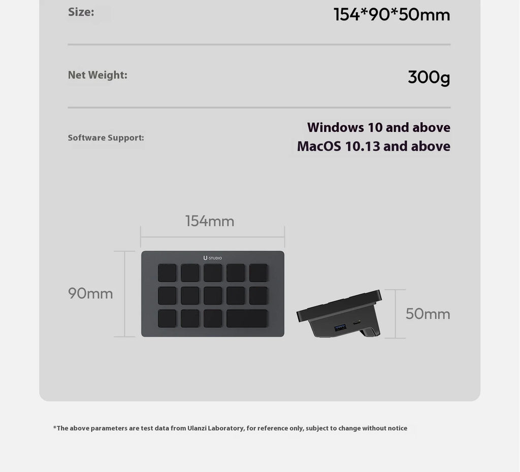 Ulanzi D200H Stream deck Production Console and Studio Controller 13 LCD Keys Streamdeck for Vlog Content Creation Video Editing