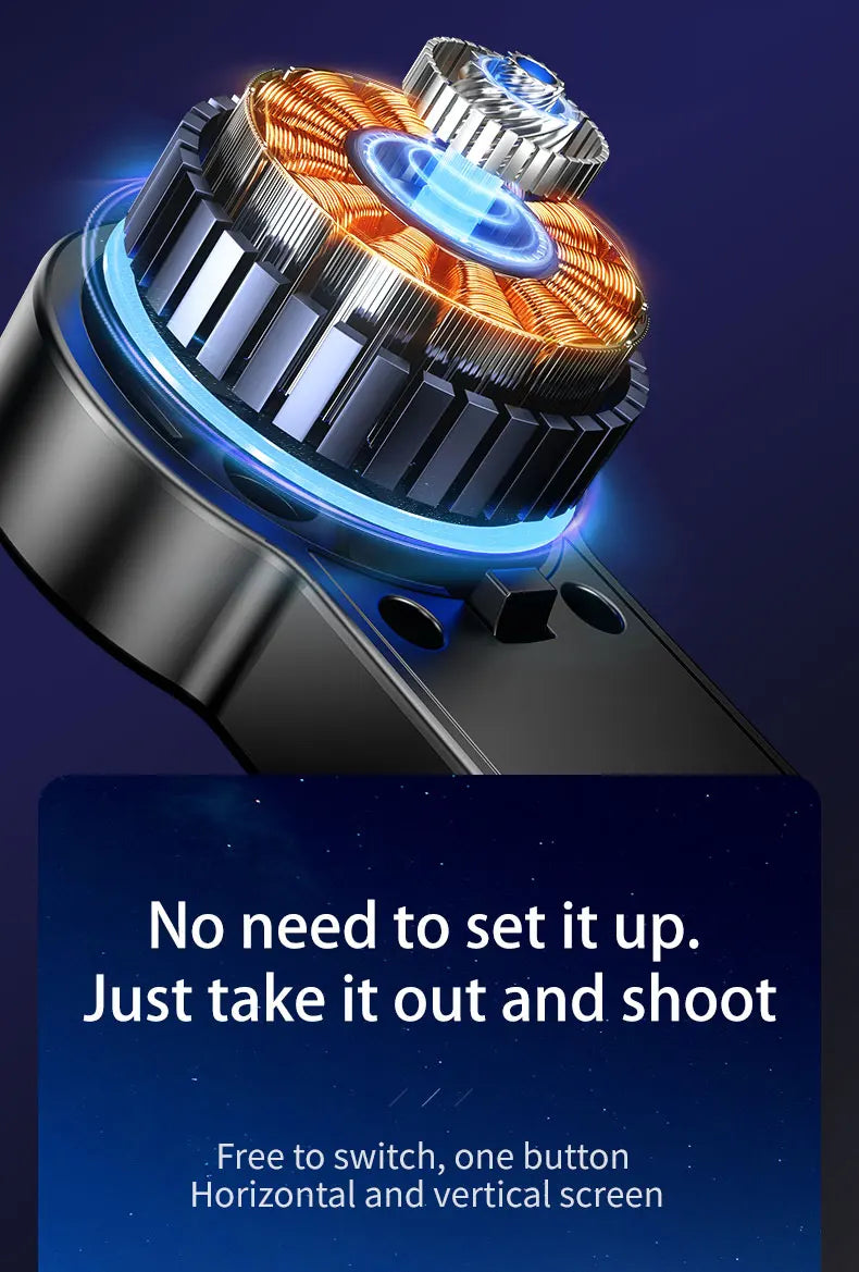 Q31 Gimbal Stabilizer Single-Axis Handheld Selfie Stick Tripod with Auto Face Tracking & Fill Light for Mobile Phone