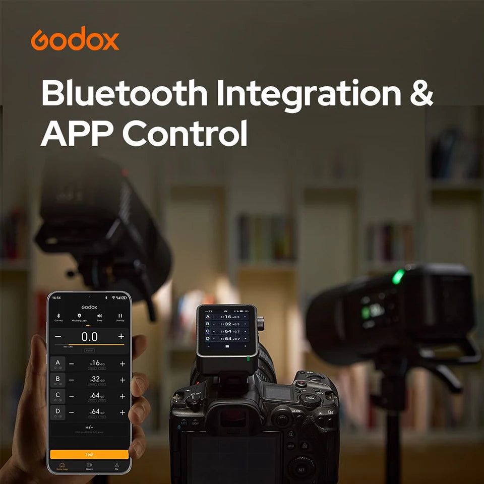 Godox X3Pro TTL Wireless Flash Trigger 2.4GHz Wireless X System Bluetooth Integration APP Control Fast Charging Long Runtime
