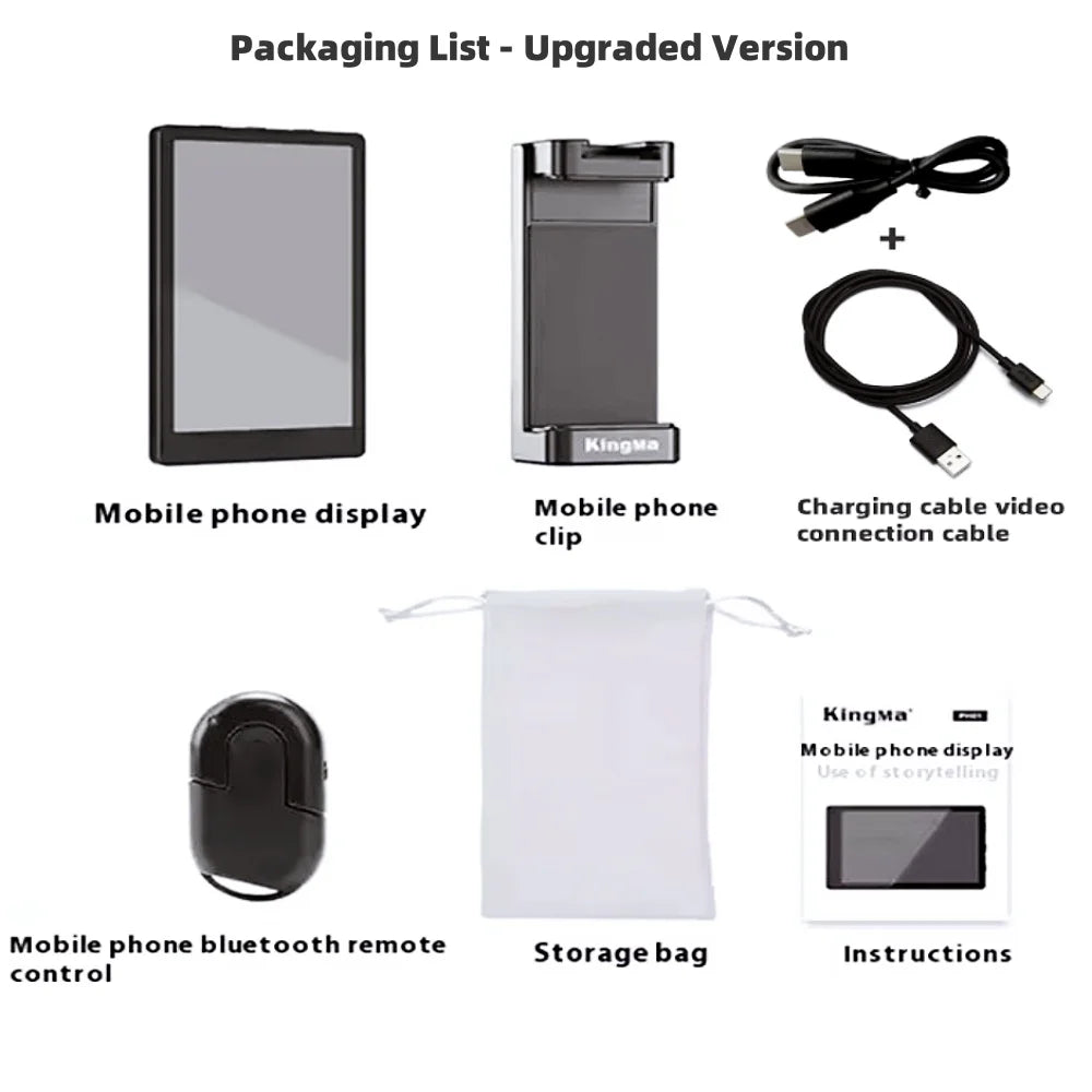 FANGTUOSI Custom Smartphone Vlog Selfie Monitor Screen Magnetic Phone Rear Camera For Selfie Vlog Live Stream For Android Iphone