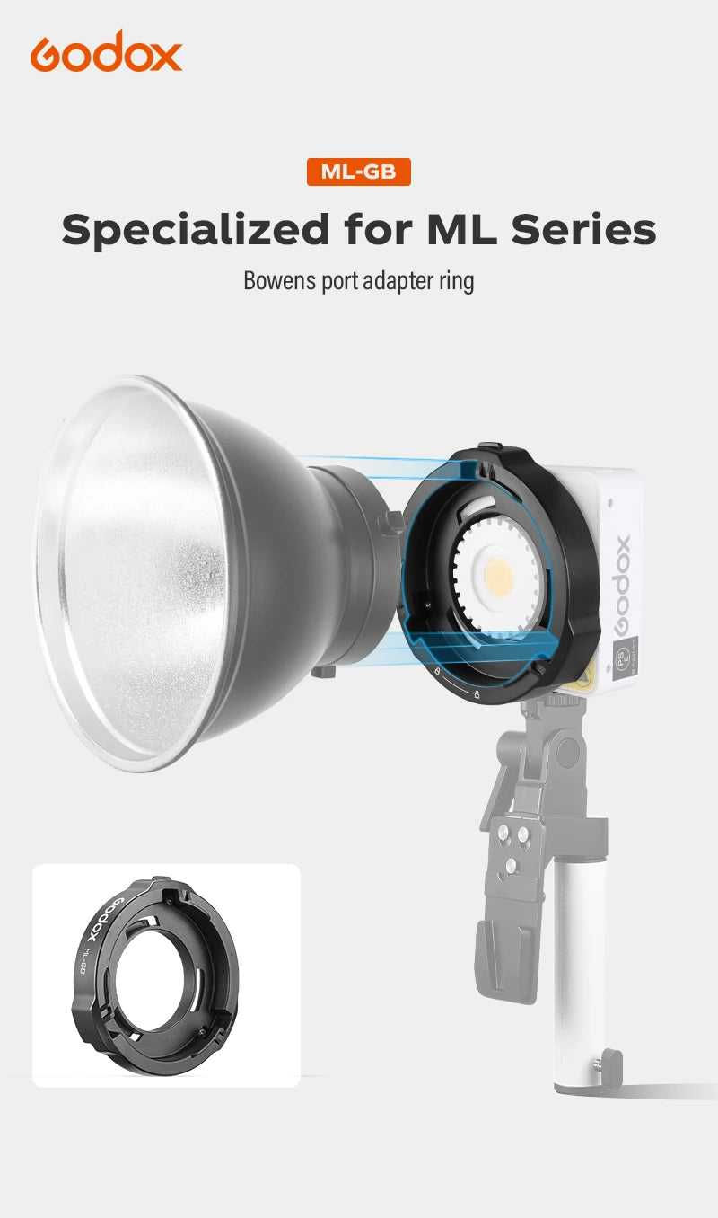 Godox ML-GB Bowens Adapter for ML100Bi & ML60IIBi