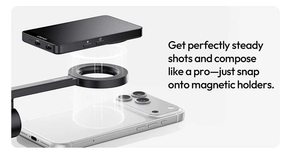 Ulanzi VM1 Vlog Selfie Monitor Screen for iphone 17 16 15 Android Smartphone 4K Magnetic for Studio Vlog Photography Shots
