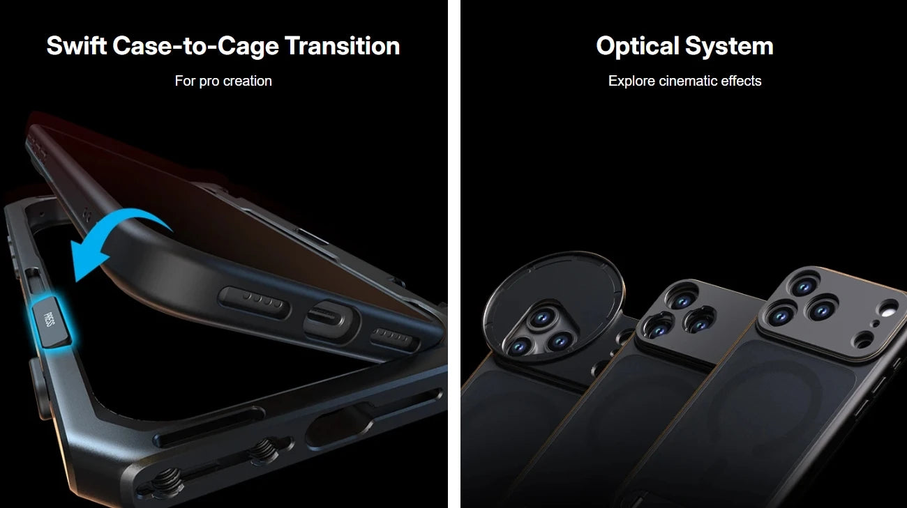 SmallRig for iPhone 17 Pro/iPhone 17 Pro Max Basic Cage,Flagship Cage, Mobile Dual Handheld Phone Cage Kit, 5540/5541/5542/5543